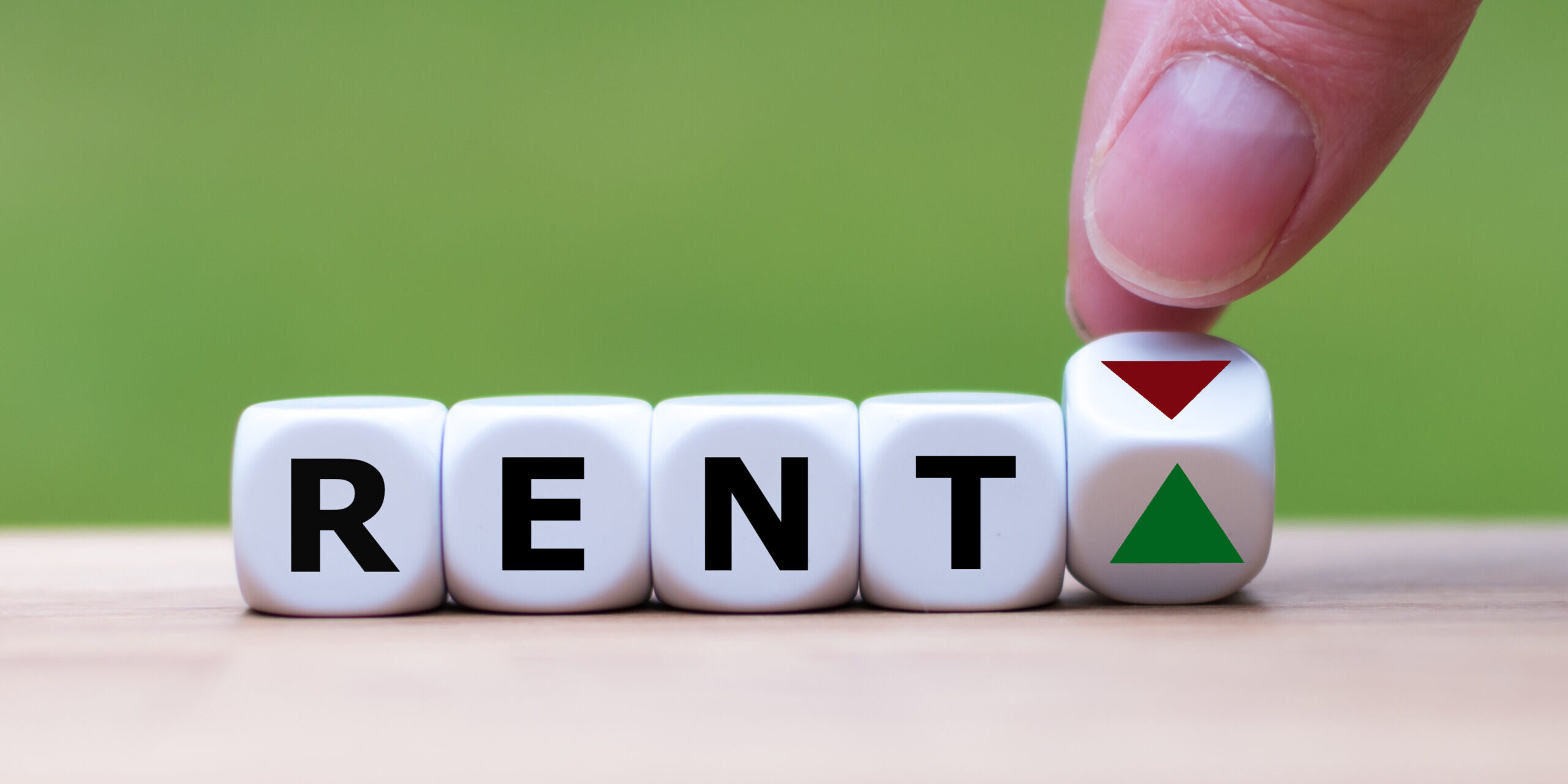 Symbol,For,Increasing,Rent.,Hand,Is,Turning,A,Dice,And